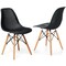 Gymax 2PCS Modern DSW Dining Chair Office Home w/ Mesh Design Wooden Legs